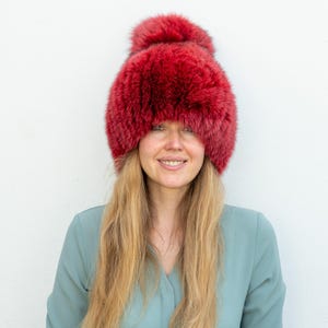 Unisex Womens Fox Beaver Natural Strechable All Size Hat Woven Strips Multicoloured Red Pink Blue Green White All Fur Royal  SAGA
