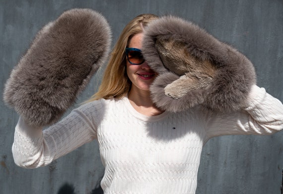 Gants Silver / Fox Double gants intérieurs et extérieurs pour femme Super  Warm Fur Royal SAGA -  France