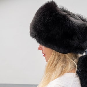 Natuurlijke Zilveren Vos Frost Fox &AMPU OP Hoge Hoed Unisex Fur Royal SAGA