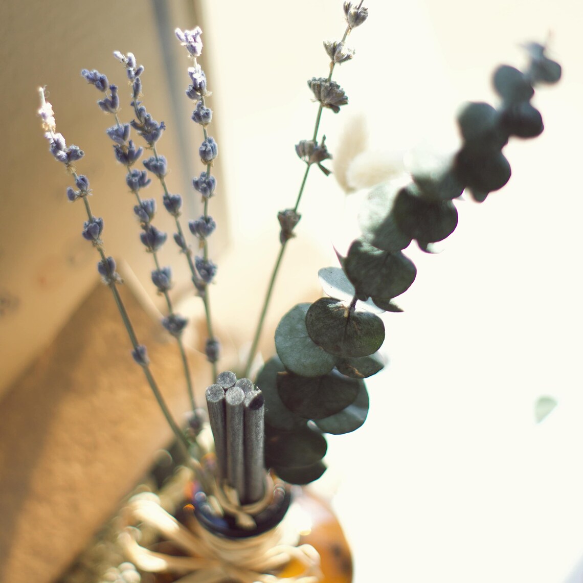 Dried Flower Reed Diffuser Lavender & Eucalyptus Floral Home Etsy
