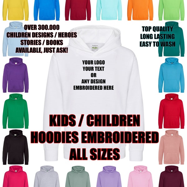 Kinder personalisierter bestickter Hoodie