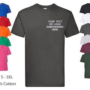 Your TEXT or Logo embroidered t-shirt