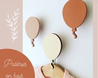 Patères chambre enfant, porte manteau, déco ballons, déco terracotta, chambre bébé, déco bébé, chambre fille