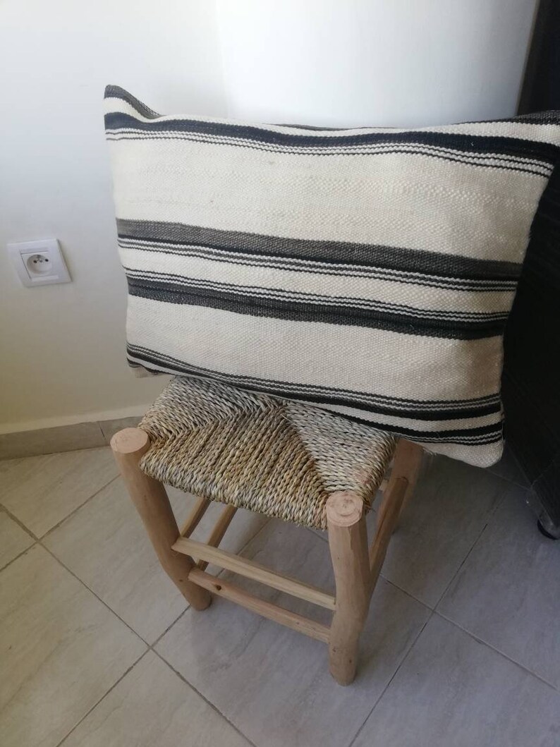 authentic 24x16 small cushion Moroccan pillow Berber cushion living room design handmade cushion