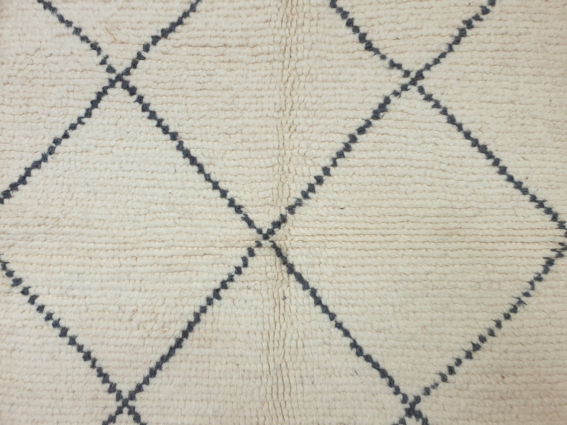 Authentic Moroccan Berber Rug Medium White Rug for Living Etsy