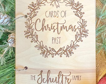 Christmas Card Keeper | Card Storage | Cards of Christmas Past | Christmas Cards | Card Binder | Wood Card Keeper| Custom Christmas