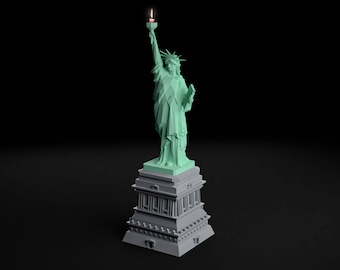 14&quot; Statue Of Liberty - Candle Birthday Decoration - 3D Printed - Custom Message