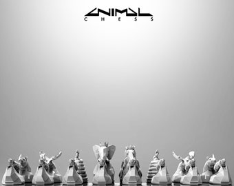 Animal Kingdom Chess  3D Printed Set