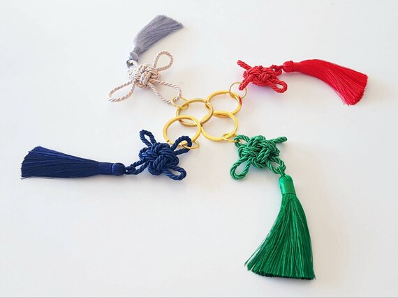 Accessories Keychains & Lanyards Lanyards & Badge Holders Hanbok Norigae Korean Traditional Handmade Ornaments Knots Craft 노리개 Lucky Charm Mint Pink Peacock Knot Bag Accessories Keychain Keyring 