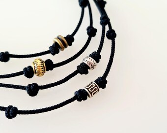 Bracelet fait main, superposition de noeuds coréens, accessoires coréens, minimaliste oriental, bonne chance, espoir