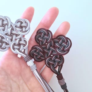 Good Luck 4 Leaf Clover Lucky Maedeup Charm KeyChain Bag Accessories Korean Handmade Craft Korea Traditional Knots