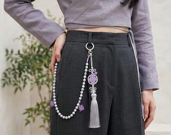 BTS ARIRANG inspired Tassel Norigae Korean Belt Charm Handmade Knots Keychain BagCharm Necklace