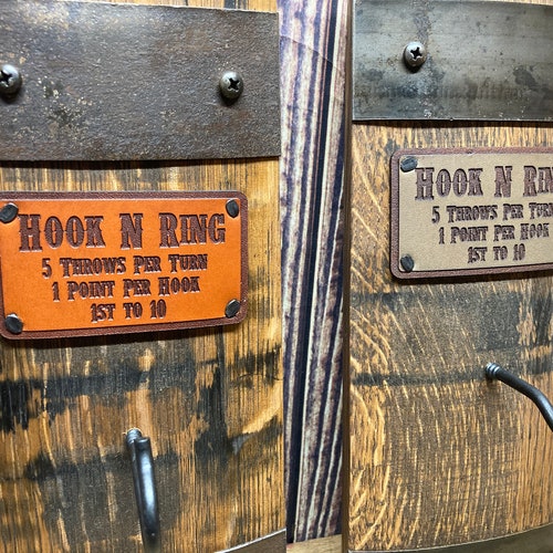 Hook and Ring Rules Ring Toss Instructions Yard Game Signs Etsy