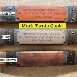 Mark Twain Leather Quote Stave Sign