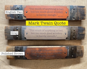 Mark Twain Leather Quote Stave Sign
