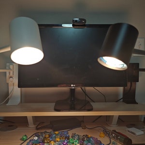 Desk Clamp Mount for IKEA Nymåne Swiveling Wall Lamp (3d Printed) (Mount ONLY)