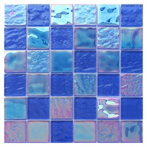 2&quot; x 2&quot; Glass Grid Wall & Pool Tiles - EST000GPT2