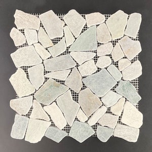 Ming Green Marble Pebble Mosaic Tile - EST000PB4