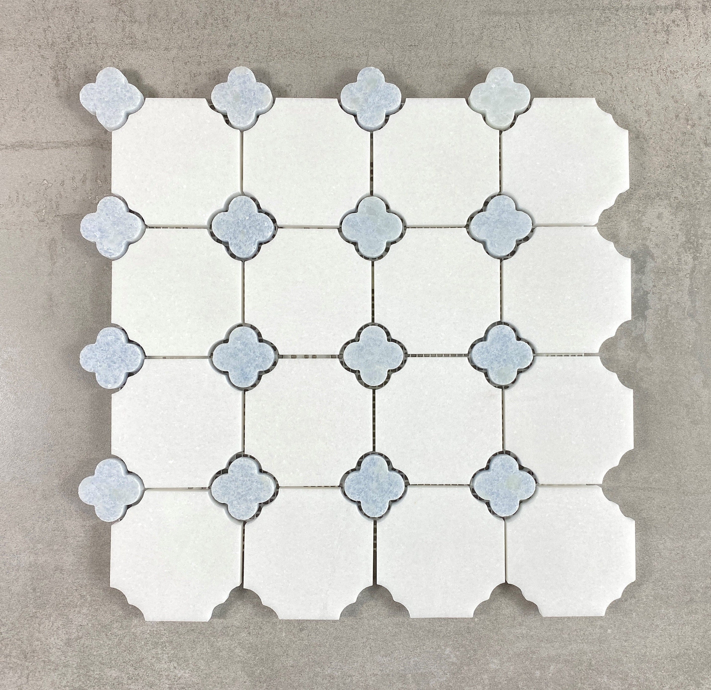 Smart Tiles Milano Massa Carrara White Marble Peel and Stick Backsplash  SM1119