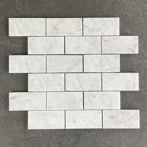 White Carrara 2&quot; x 4&quot; Polished Mosaic Tile EST000MW5