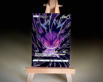 custom card orica Gengar / Ectoplasma FULL art with relief effects cosmo holo fanart