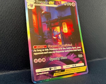 Custom-Karte Orica Gengar / Ectoplasma (Vollbild mit Cosmo-Holo-Effekt, Fanart)