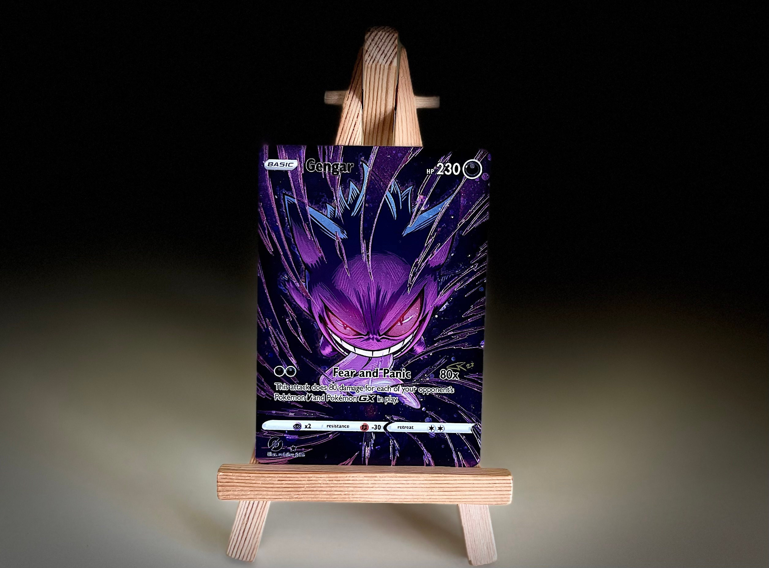 Holo Mega Gengar and mimikyu/ Custom holographic Pokémon card -   Portugal