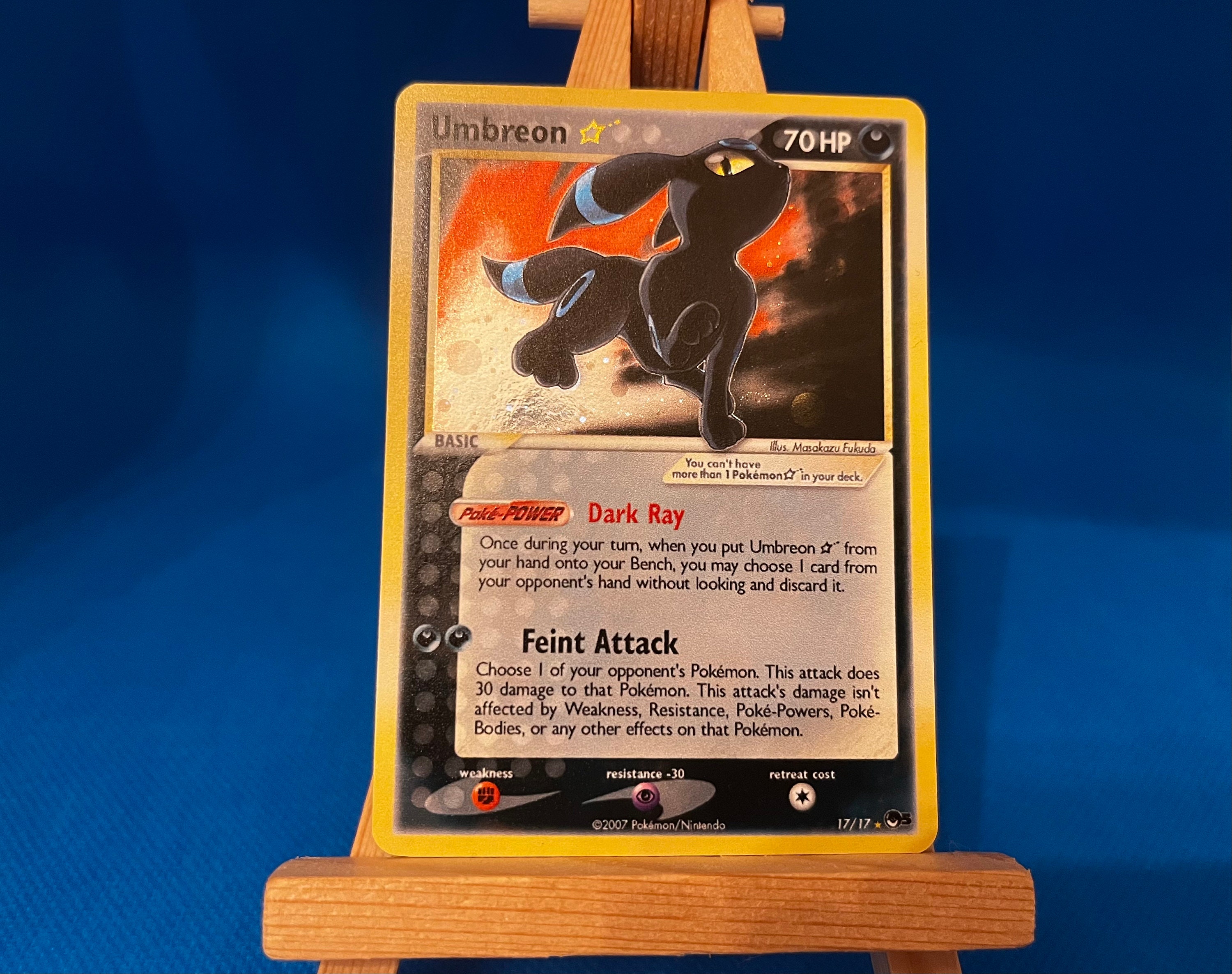custom card orica Umbreon / Noctali / Nachtara GoldStar cosmo holo fanart