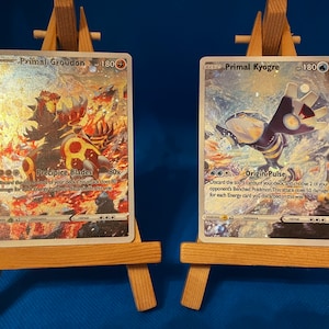 benutzerdefinierte Karte Orica Primal Groundon+Kyogre voller Kunst Cosmo Holo Fanart