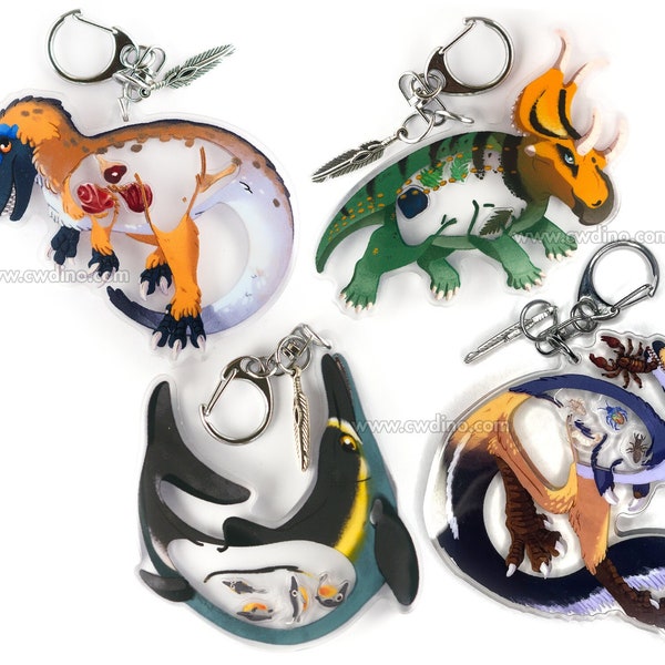 Shaker keychain - Dinosaur Belly