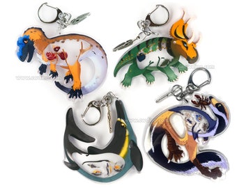 Shaker keychain - Dinosaur Belly