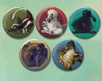 Button badge Baby Raptors 38 mm