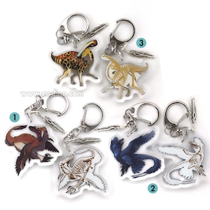 Double-sided keychain - Dinosaur Skeleton