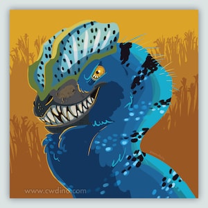 Dilophosaurus Canvas / Forex 29x29 cm