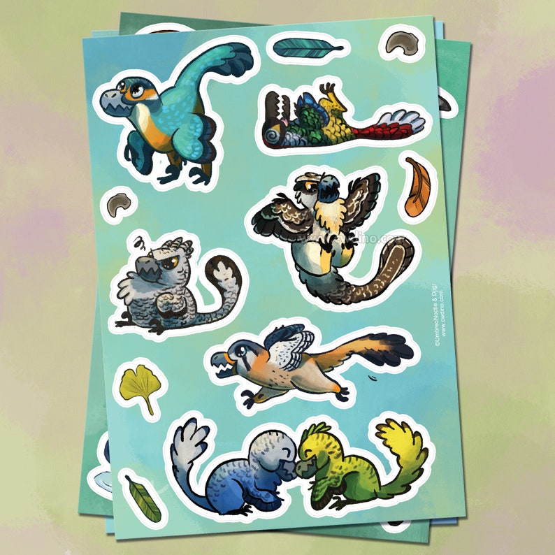 Stickers Sheet Dinosaurs and other friends image 2