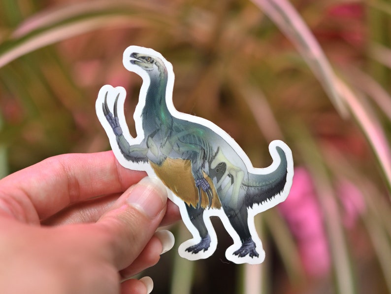Sticker Velociraptor & Therizinosaurus Ghost Therizinosaurus