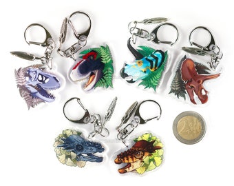 Double-sided keychain - Dinosaurs Skull