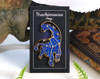 Dinosaur Constellation Pins - Brachiosaurus Virgo