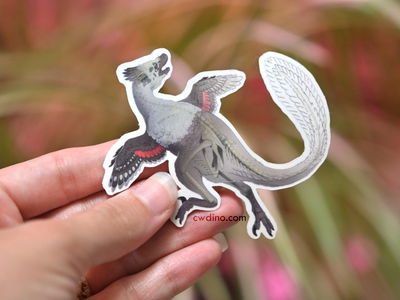 Sticker Velociraptor & Therizinosaurus Ghost Velociraptor