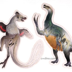 Sticker - Velociraptor & Therizinosaurus Ghost