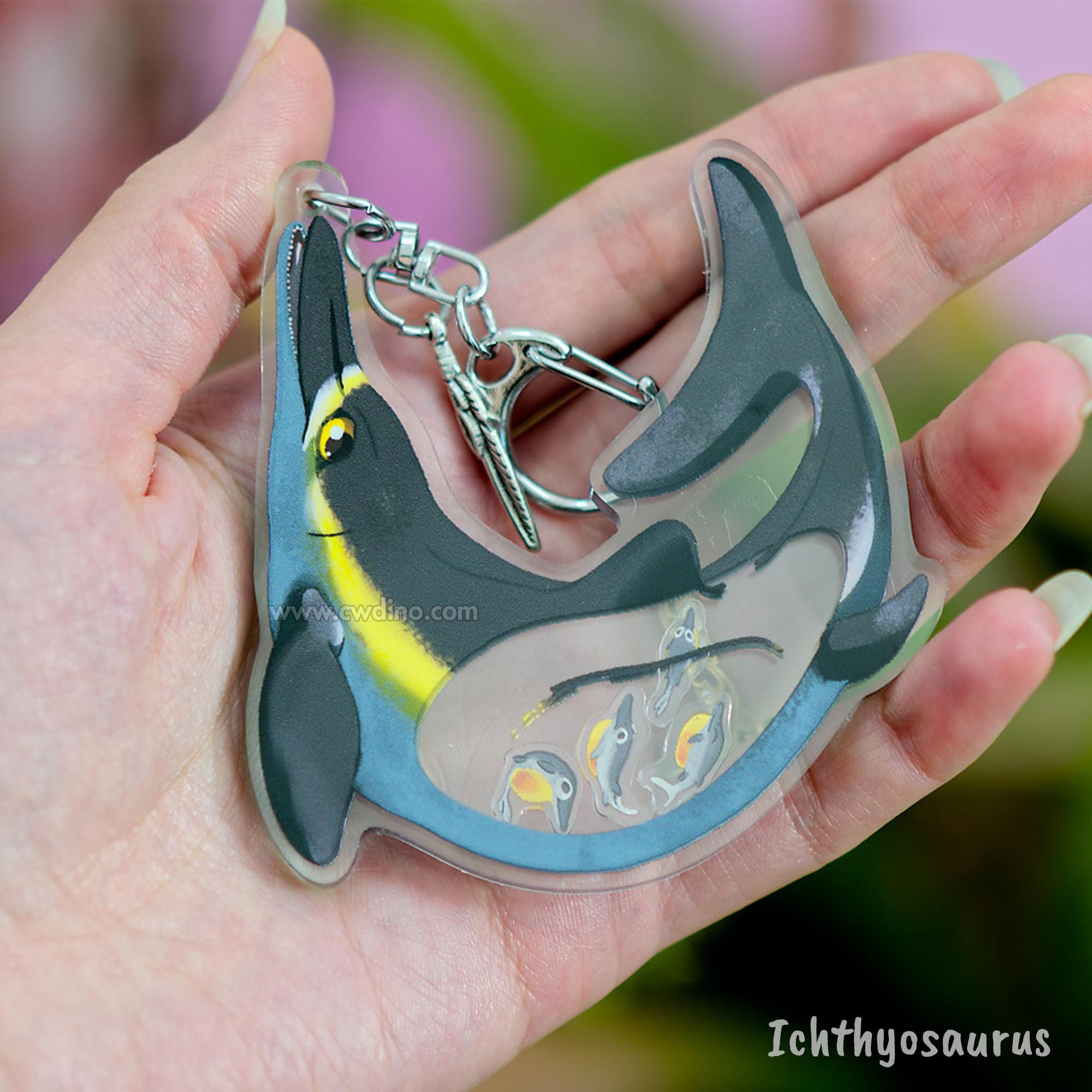 Shaker Keychain - Dinosaur Belly - Etsy