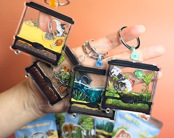 PaleoRium - your CUSTOMIZABLE Paleo-vivarium shaker keychain!