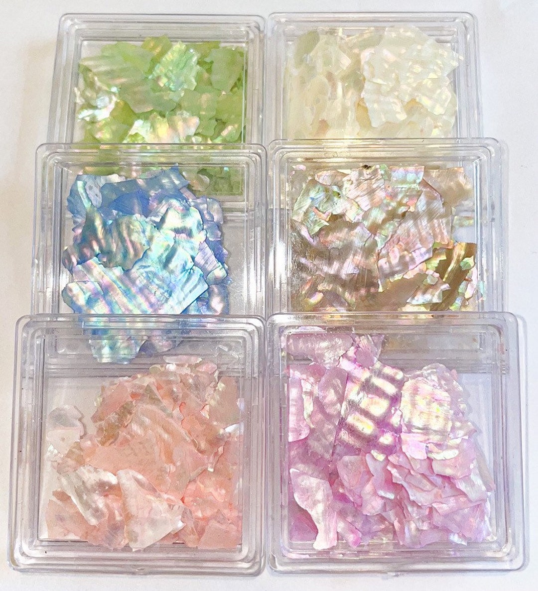 Shell Flakes Shell Flakes | Thin Flat Holographic Shells | Crafts, Resin, Nail Art ...