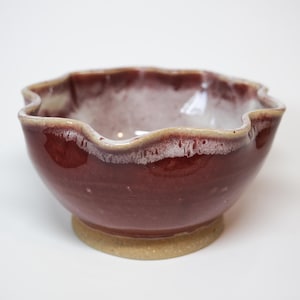 flower-shaped red bowl