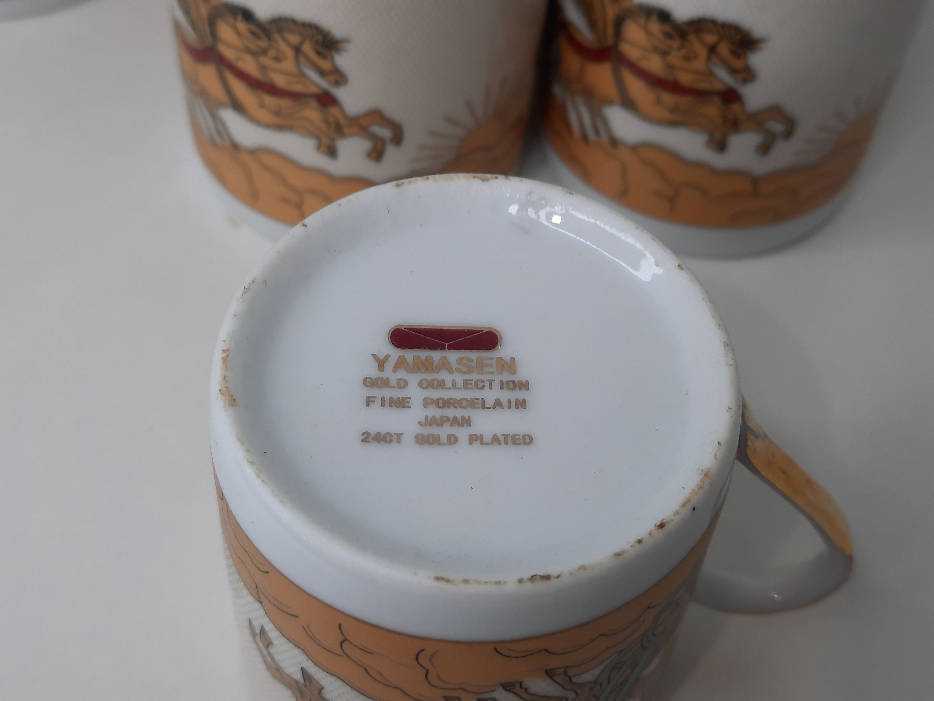 Vintage Yamasen Japan Coffee Cup Set Japanese Tea Cups Set Etsy