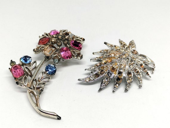 Vintage brooch, decoration for clothes 2 pcs, bro… - image 2