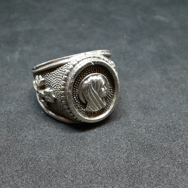 Religious Ring With Beautiful Design Cross Christianity Religion Soviet Jewelry