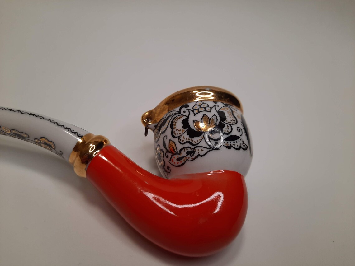 Vintage Souvenir Smoking Pipe Porcelain Wall Decor Pipe Etsy