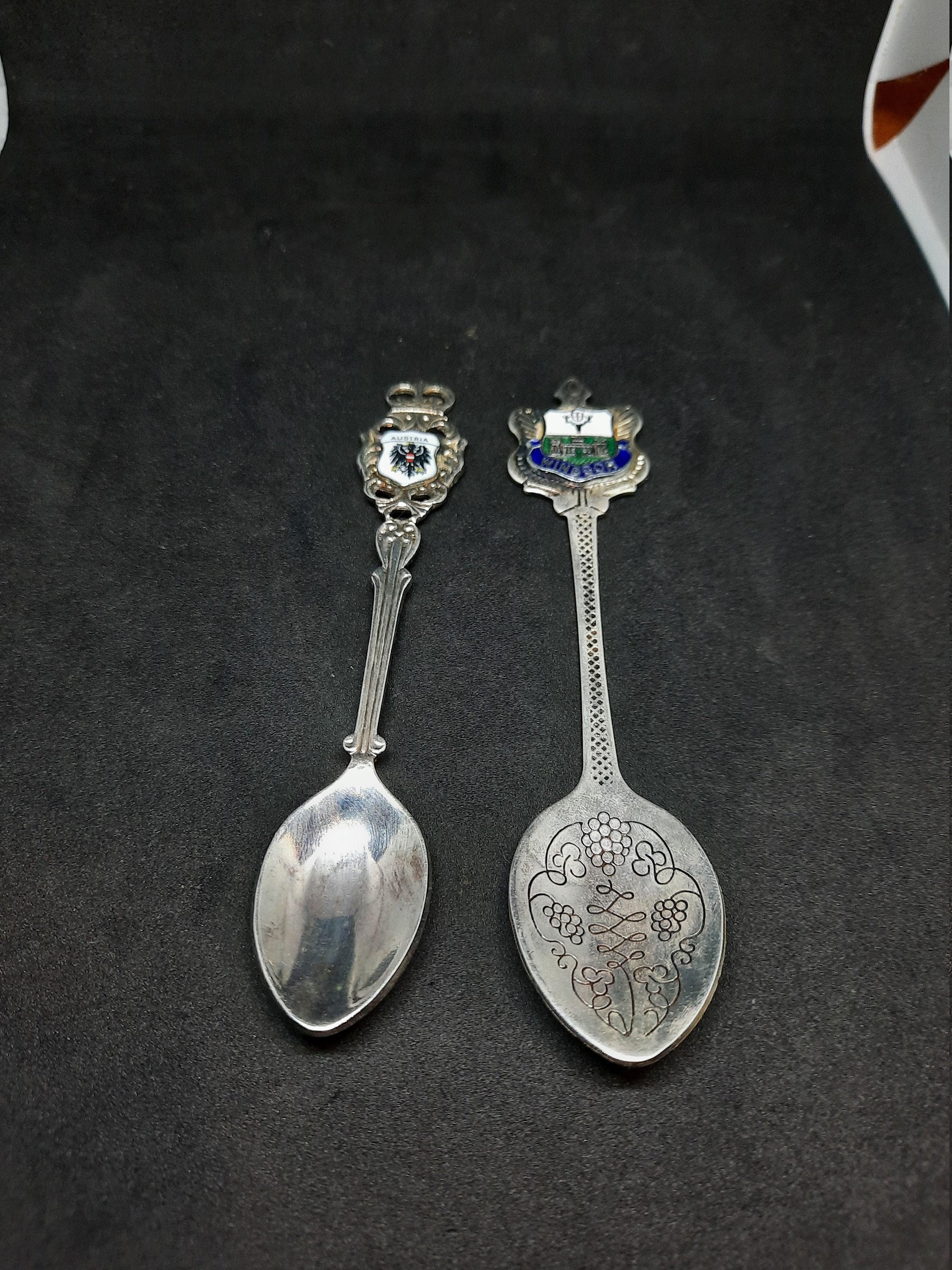 Vitage Teaspoons Silver Plated Souvenir Spoons Set of 2 Etsy UK