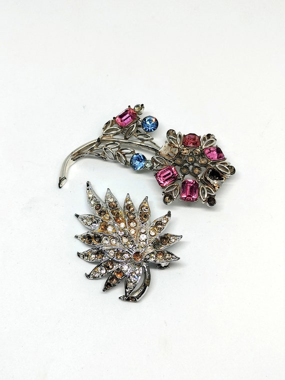 Vintage brooch, decoration for clothes 2 pcs, bro… - image 3